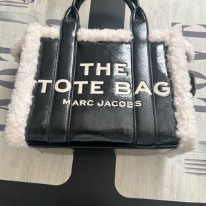 Marc Jacobs Black and Cream Quilted Tote Bag